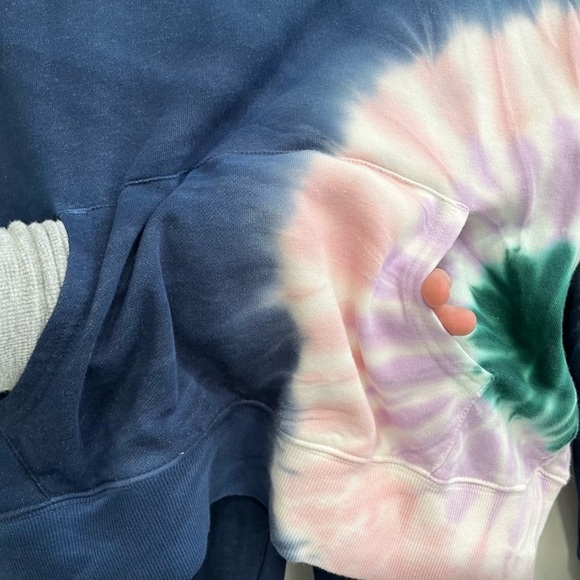 Wildfox French Terrycloth Navy Tie-Dye Hoodie & Jogger Set - Picture 12 of 14